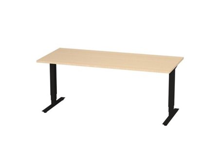 deNord Design Bord höj/sänk Pro 1800x800 björk/svart - Lyreco - Kontorsmöbler och inredning - Bord och hurtsar - Skrivbord - Höj/sänkbar