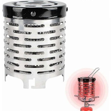 Camping gassbrenner, metallvarmer, camping minivarmer med ett håndtak, teltvarmerdeksel i rustfritt stål