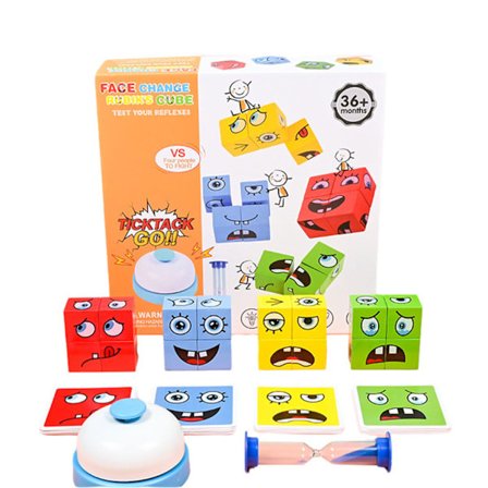 Ansigtsskiftende Rubiks terninger Legetøj Gratis matchende forældre-barn interaktivt byggeklodslegetøj til huset