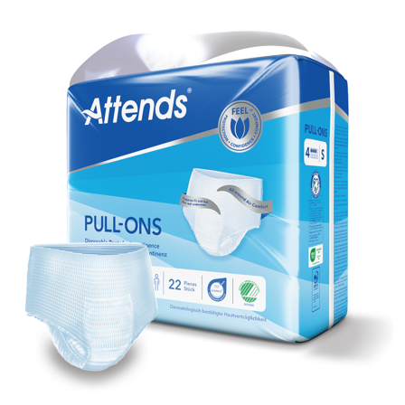 Attends Pull-Ons 4 buksebleie, Small, 22 stk.