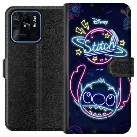 Xiaomi Redmi 10C Lommeboketui Stitch Neon