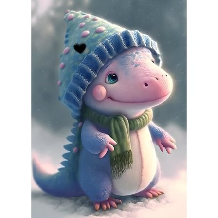 30*40CM Diamantkonst DIY 5D Full Round Drill Snödiamantpunkt