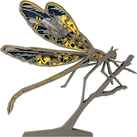 Håndlaget Home Decor Dragonfly Decor Tredyrestatuer