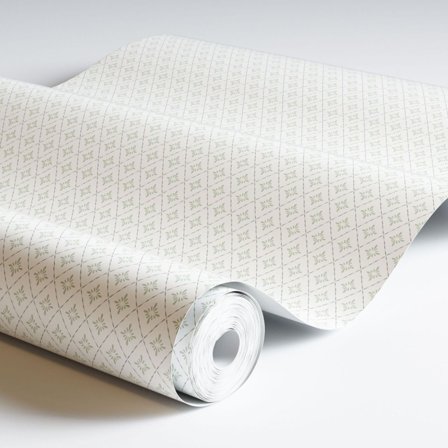 Duro Tapet, Lillstjärna 680-10 Småmönstrat, L, Vit/Grön, Färg & tapeter