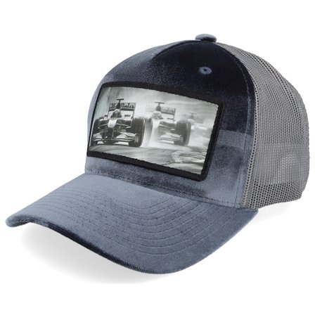 Calza Pennello - Grigio trucker Cappellino - Formula Racing Cars Velvet Grey A-Frame Trucker @ Hatstore