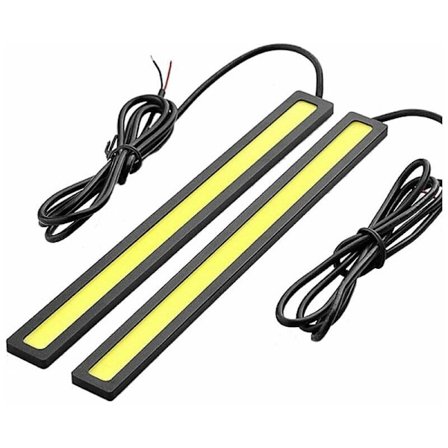 2 x Vattentäta dimljus till bil Super DRL COB LED-ljus vitt