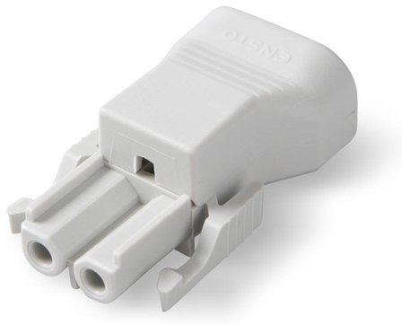 Ensto NCC22S.G Hylskontakt 2 poler Grå, Anslutningsdon & kablar