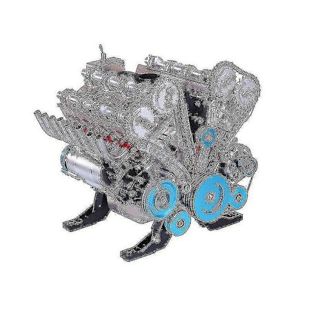 Mini Inline Fire-cylinder Motor Model Kit Legetøj Til Voksne Resin Smykker()