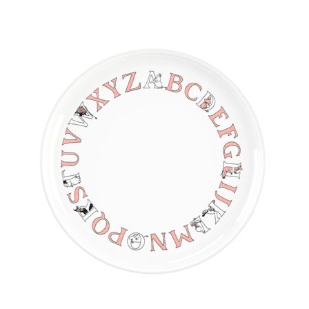 Rig-tig Mumin ABC tallrik Ø 20cm - salmon Serveringstillbehör Röd