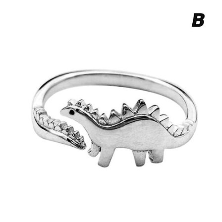 Justerbar Søt Dinosaur Ring Åpningsring Kompatibel med Kvinner Tenåringsjenter Smykker Gave
