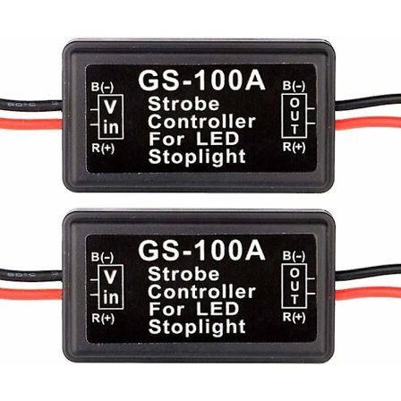 2 stk LED Flash Strobe Controller Bremselys Blinklys Bremselys Strobe Modul For Motorsykler Biler Lastebiler (Kun For LED)[CO]