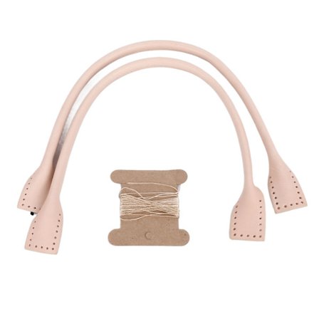 1 par læder DIY taskehåndtag i kohud, udskiftning af taskehåndtag til håndtasker, attachémapper, skuldertasker BD003 Logfarve