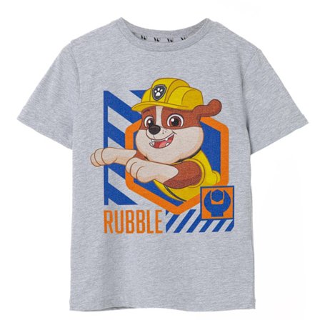 Paw Patrol Boys Rubble T-Shirt 3-4 år Gråmelerad