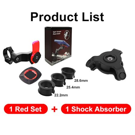 QUAD-LOCK Motorcykel Cykel Telefonhållare Ställ Cykel Telefonhållare Cykelhållare 360° Roterbar Navigationsstöd Säkerhetsfäste