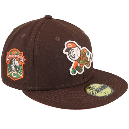 New Era - MLB Brun fitted Kasket - Cincinnati Reds Cacao Blaze 59FIFTY Brown/Orange Fitted @ Hatstore