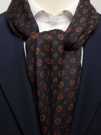 John Henric Men's Blauer Musterschal Size Onesize