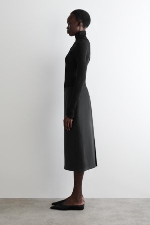 COS Women's Gonna A Tubino In Lana Di Zibellino in Grigio