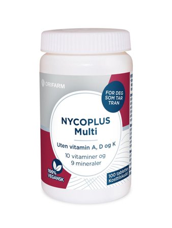 Nycoplus Multi uten A-, D- og K-vitamin tabletter 100 stk
