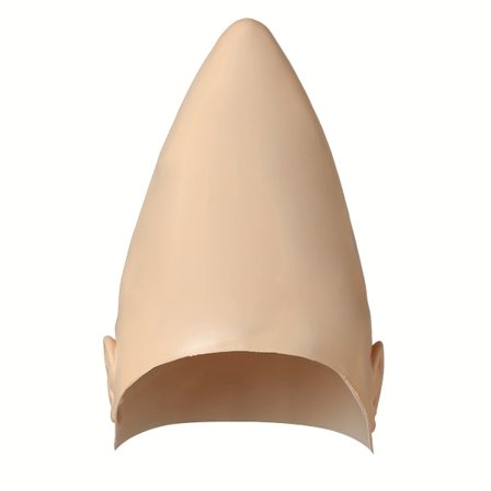 Alien High Scalp Parykk - Lys Beige-Tone Latex Funky Konisk Design for Halloween, Karneval & Kostymefester - Håndvaskbar Performance Prop for Film