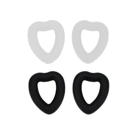 2 par hjerteformede silikonebriller Ørekroge skridsikre betræk