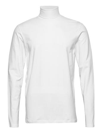Slhrory Ls Roll Neck Tee White Selected Homme