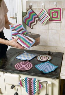 Virkade Grytlappar Mönster