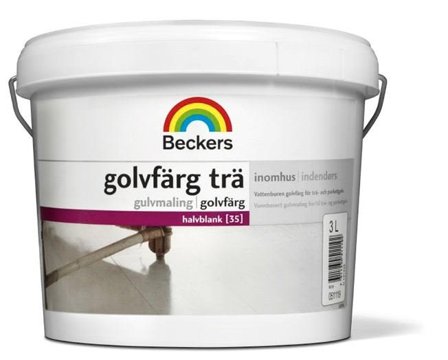 Beckers Golvfärg, Trä halvblank, 10L, Vit, Färg & tapeter
