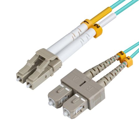 MicroConnect Nettverkskabel - LC/UPC-multimodus (hann) til SC/UPC-multimodus (hann) - 1 m - fiberoptisk - 50 / 125 mikroner - OM3