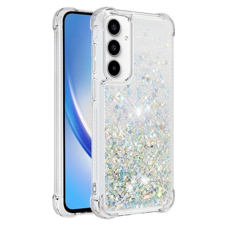 Glitter Bling TPU Cover Samsung Galaxy A55 Sølv