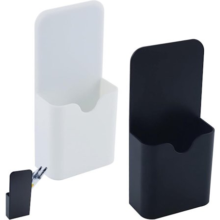 2-pak magnetisk penholder - magnetisk markørholder - whiteboard - køleskab - markørholder til metaloverflader (sort og hvid)