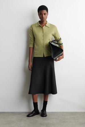 COS Women's Camicia In Maglia Di Misto Mohair in Verde