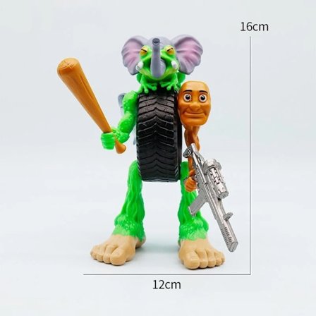 Uusi italialainen Brainrot Monster Fusion Edition Tung Tung Tung Sahur Tralalero Tralala Anime-toimintahahmo Sarjakuvakoristeen lahja