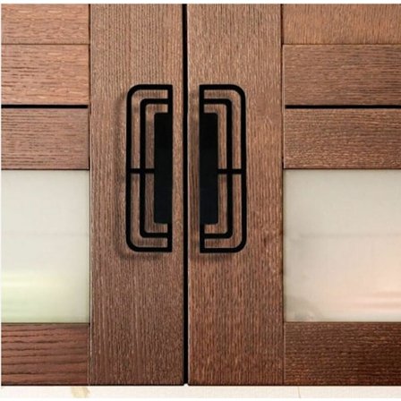 2 st Lådhandtag och Knoppar Köksskåpsdörrhandtag Skåp Låda Sovrumsmöbler Drag (6285-Pitch 32, Svart)