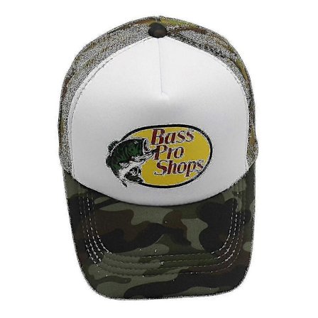 Bass Pro Shop Outdoor Hat Trucker Mesh Cap - Herr & Dam, One Size Passar Alla, Snapback-Stängning - Perfekt för Jakt & Fiske (FMY)