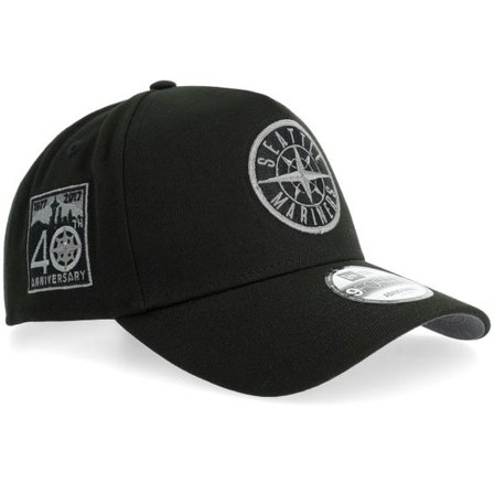 New Era - MLB Svart adjustable Keps - Hatstore Exclusive x Seattle Mariners 9FORTY 40th Black A-frame Adjustable @ Hatstore