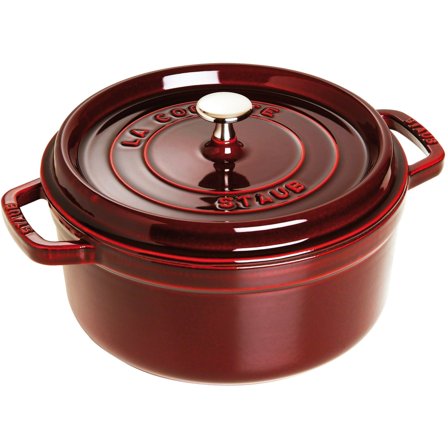 Staub Rund Gryta 24 cm 3,8 liter Grenadine | Matlagning > Kokkärl & Stekpannor > Grytor > Gjutjärnsgryta | Bagaren och Kocken