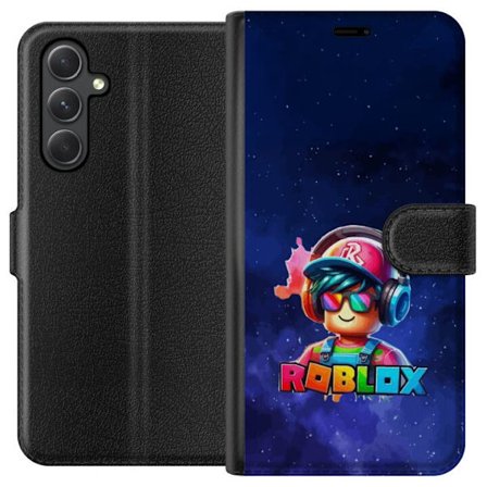 Kompatibelt Plånboksfodral till Samsung Samsung Galaxy A15 5G Roblox Space Explorer Design utformad i ett futuristiskt rymdtema med färgstarka detal