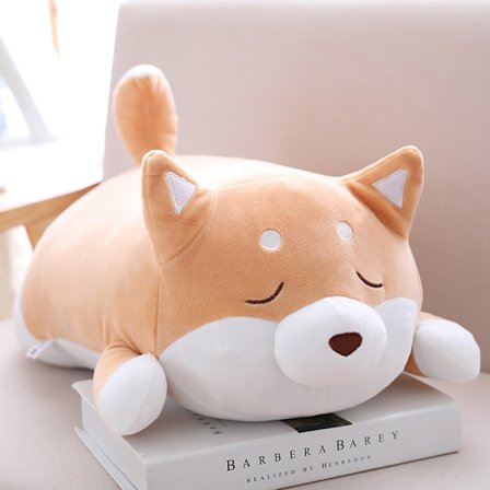 Bedårande Shiba Inu hundplyschkudde - brun - 35 cm