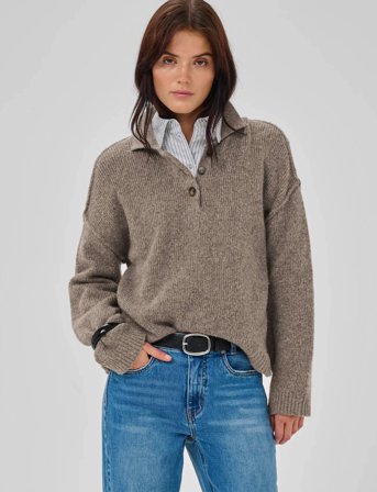 My Essential Wardrobe Palomamw Polo Pullover - Grey - L