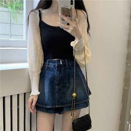 Stickade toppar damskjortor D D