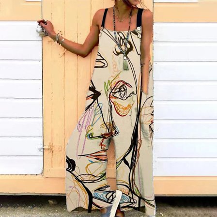 Kvinnor vida ben jumpsuits Bohemian långbyxor