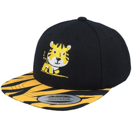 Kiddo Cap - Svart snapback Keps - Kids Cute Baby Tiger Black Snapback @ Hatstore