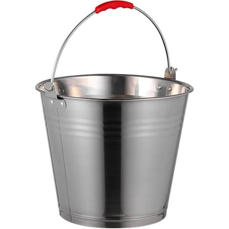 Metalspand - Vandspand, Have, Multipurpose - Rustfrit stål - 8 liter