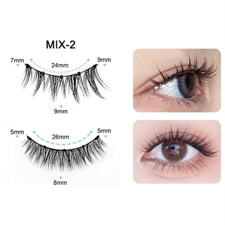 Magneettiset uudelleenkäytettävät tekoripset applikaattorilla, 2 paria model 2