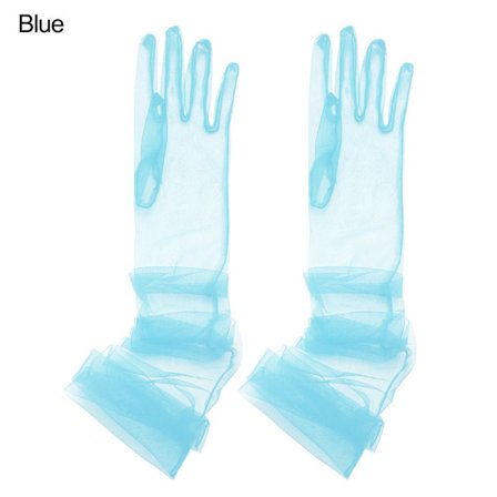 1 par Tyllhandskar Bröllopsbröllopshandskar BLÅ