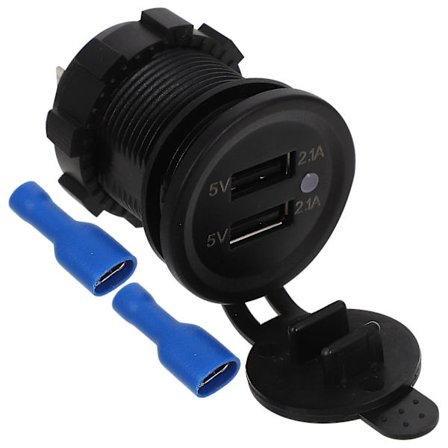 12V Biludtag 12v Dobbelt USB-lader Dobbelt USB-stik Dobbelt USB-strømstik