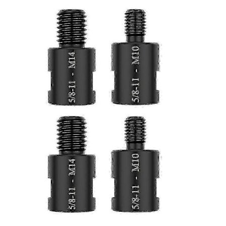 4-pack vinkel slipmaskin gängadapterset, 5/8in-11 hona till M14/M10 hane omvandlare för vinkel slipmaskin tillbehör