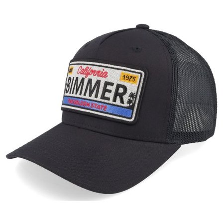 Iconic - Svart trucker Keps - Bimmer License Plate Black A-frame Trucker @ Hatstore