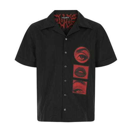Dolce & Gabbana - Kortärmade Skjortor - Svart - Herr - Storlek: Xl, Herr, Storlek: XL