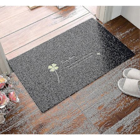 Pxcl Dørmåtte Dørmåtte Indgangsmåtte Indgangsmåtte Støvopsamlingsmåtte Skridsikker Trinmåtte Dørtæppe Mange Mønstre 40x60cm Firkløver (gråt Blad)